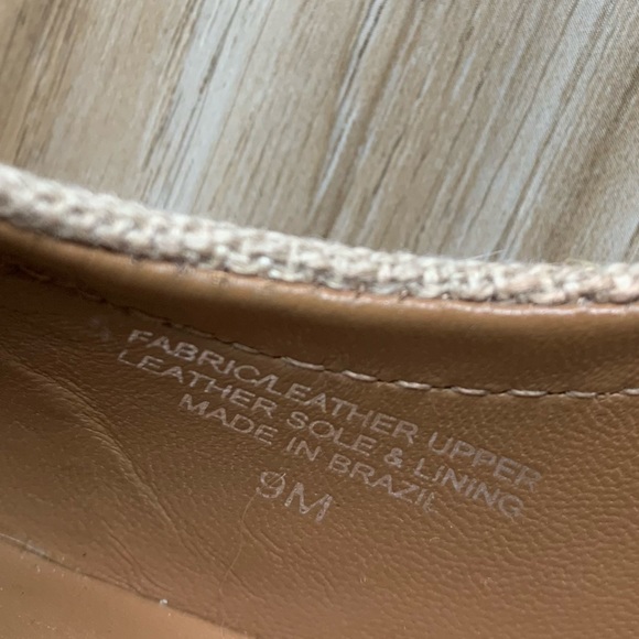 TORY BURCH Platform Cork Wedge Women's Shoes Size 9 Cap Toe Beige Tan - Picture 7 of 11